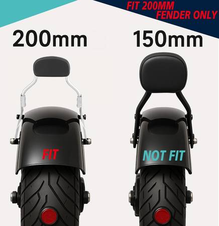HARLY 06-17 Chop Short Height Passenger Backrest Sissy Bar Fit 200mm F 1
