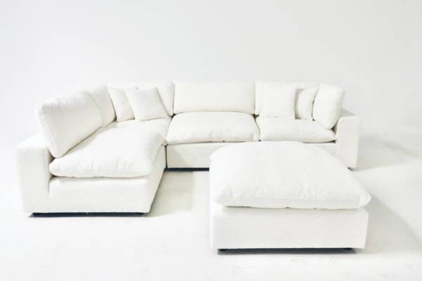 Cloud Modular Sectional – White Bouclé. Delivery available 1