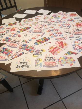 New Birthday Postcards for multi uses 100 for $3.00 1