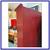 Rojo Red Pine Wood Cabinet With Sliding Glass Pane Doors 5 thumbnail