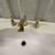 50"W White Bathroom Vanity Cultured Marble Top Used Good Cond 8 thumbnail