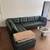 Dark Green Leather Tufted Sectional Sofa by Arizona Leather Co. 2 thumbnail