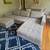 Large modern reversible sectional sofa w/ ottoman & throw pillows 6 thumbnail