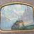 Really Nice Old Print of River, Mountains, Cabin Landscape 1940s maybe 1 thumbnail