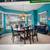 Table and 6 Chairs Dining Room Chairs and Cabinet Island 1 thumbnail