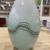 Large Hand blown White/Teal Art Glass Vase 4 thumbnail