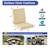 New indoor / outdoor beige square 4 heavy padded chair seat cushions 3 thumbnail
