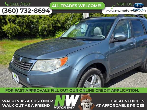 2009 Subaru Forester X Sport Utility 4D SUV a un VALOR EXCEPCIONAL - $6,995 (7160 Guide Meridian Rd., Lynden, WA 98264)63617924514689127