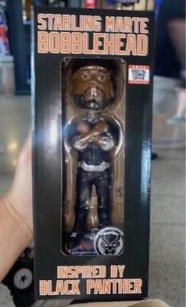 Starling Marte Black Panther Bobblehead 2023 SGA New York Mets 1