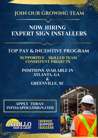 Experienced Sign Installer 1