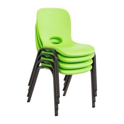 Lifetime Lime Green Stacking Kids Chairs (Set of 2) 1