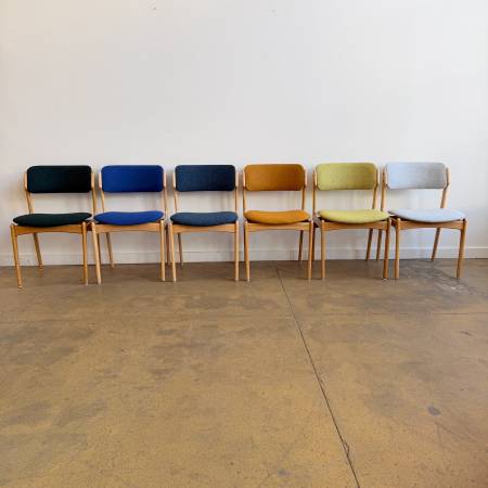 Danish Modern Erik Buch Model 49 Oakwood Dining chairs 1