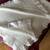 Vintage King Queen White Waffle Weave Blanket Satin Trim TWO 1 thumbnail