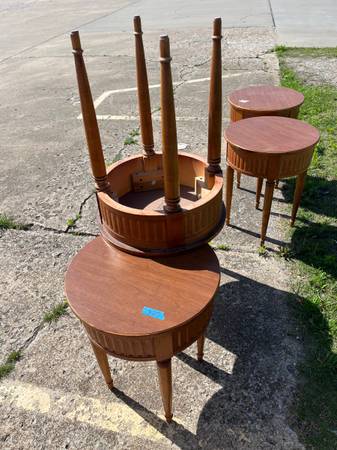 end tables $25 each tall 2ft x 19°” 1