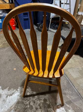 Solid oak chair set 1