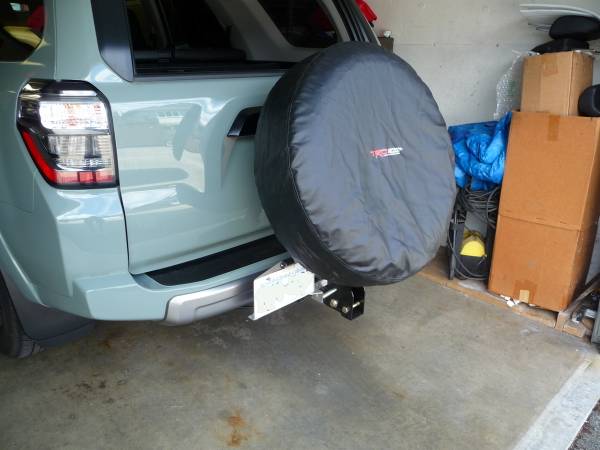 Curt custom Tilting Spare Wheel Carrier & Wheel - 4 Runner, TRD 1