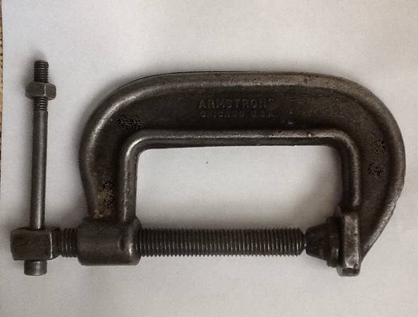 Vintage Armstrong Heavy-Duty C-Clamp No.104 - Made in the U.S.A.🇺🇸 1