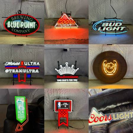 Neon Neons LED LEDs Sign Sign Lights Light  Beer Liquor Football Baseball NBA ML 1