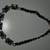 Like New Betsy Johnson Necklace - White Stones on Black/Gold chain 3 thumbnail