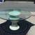3/4"X 54" BAVEL  ROUND  GLASS TABLE TOP  WITH  MARBLE BASE 2 thumbnail