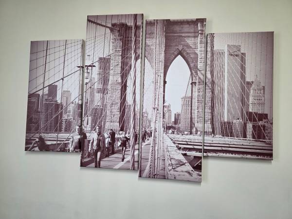 Brooklyn Bridge NYC city MULTI CANVAS WALL ART Picture Print 1