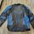 First Racing Leather Motorcycle Jacket - Black & Blue Trim Size M - N 4 thumbnail