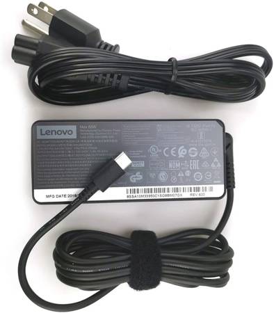 Lenovo 65W usb-C Laptop AC Power Adapter 1