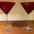 A PAIR of FESTIVE RED MARTINI GLASSES 1 thumbnail