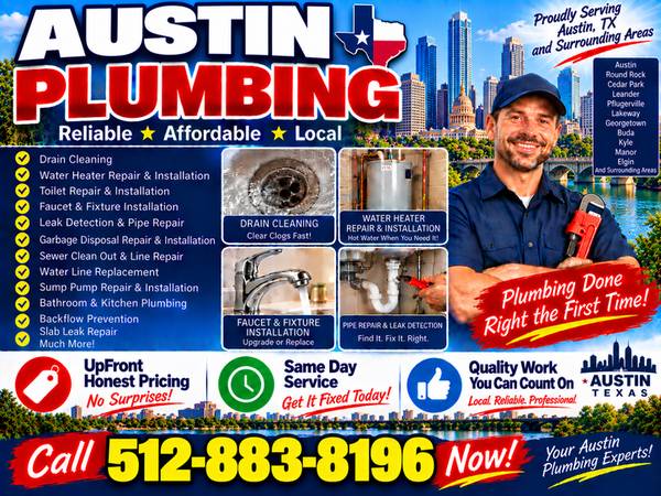 💥RELIABLE LOCAL PLUMBER-AFFORDABLE PLUMBING SERVICE PRICES💯-$SAVE💪 1
