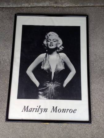 Vintage Marilyn Monroe art print framed 1