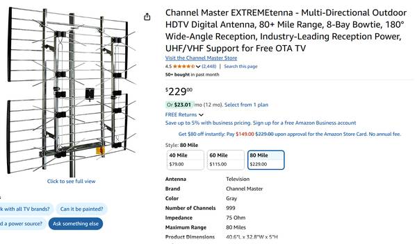 Antenna Channel Master CM-4228HD 1
