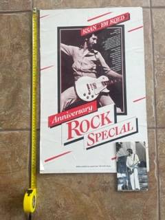 1980's ROCK & ROLL POSTER WITH ORIGINAL PETER TOWNSHEND PHOTO 1
