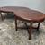 Fruitwood burl oval coffee table 48” w/ 2 side end tables 2 thumbnail