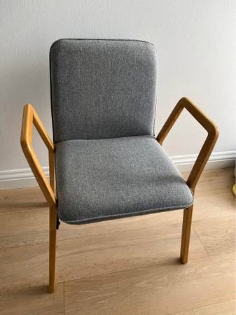 CB2 gray chairs (2 total) 1