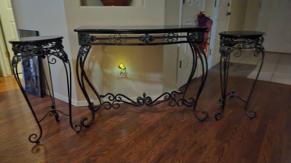 Entryway table and matching side tables 1