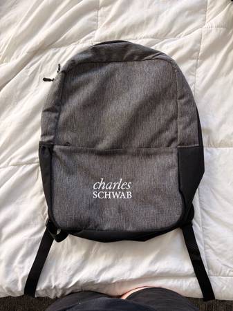 Charles Schwab backpack | finance work business 1