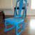 Wood Rocking Chair Painted Blue - Small 2 thumbnail