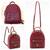 St. Scott London Burgundy Gold Hardware Mini Backpack Shoulder Bag 2 thumbnail