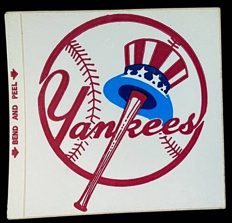 Vintage NY Yankees Sticker 1970s-1980s NOS Rare Single 1