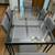 Modern Glass Top Dining Table Set with 6 Grey Upholstered Chairs 1 thumbnail
