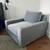 Restoration Hardware Swivel Armchair in Vintage Velvet Gray 1 thumbnail