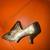 Vintage miniature cast metal high heel shoe made in Japan Measures 2 in high and 2 thumbnail