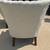 Wingback Chair Channel Back Wood Trim Vintage Set Pair of Two Armchair 9 thumbnail
