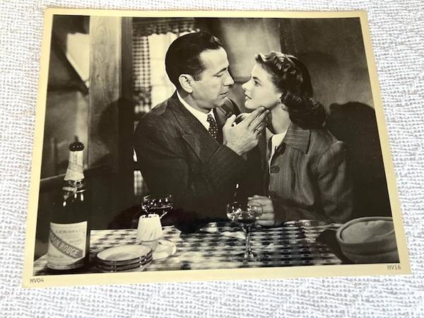 CASABLANCA 8x10 b&w still with Humphrey Bogart and Ingrid Bergman 1