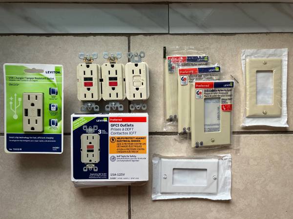 Electric outlets, light switches, border switch plate 1