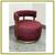 Village West Design Custom Made Swivel Club Chairs In Raspberry 11 thumbnail