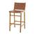 Brand new - Markus Teak Wood Woven Leather Seat and Back Bar Stool 1 thumbnail