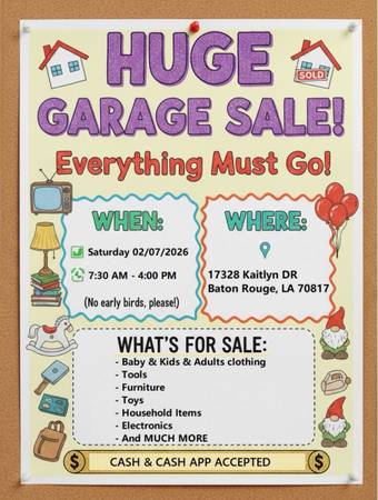 Garage Moving Sale 1