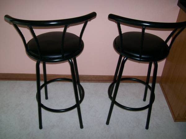 2 - DELUXE BACKREST, SWIVEL PADDED SEATS, BLACK STOOLS - $29 (44th/RAWSON IN FRANKLIN)63470460278147123