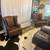 Pair of 2 Pottery Barn Brown Leather Wingback Thatcher Chairs 11 thumbnail